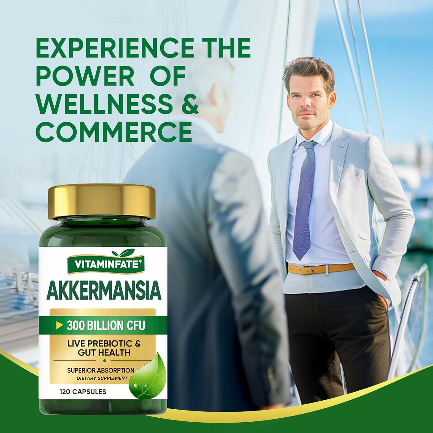 300 Billion AFU Akkermansia Muciniphila Probiotic Capsules - Supports GLP-1 Production, Digestive & Immune Health