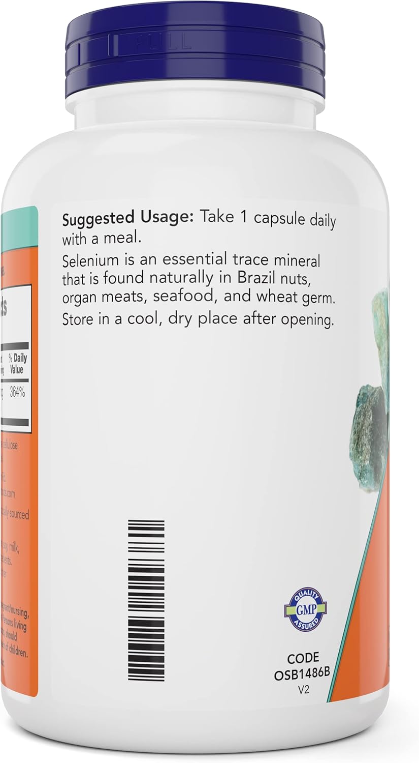 300 Count 200mcg Selenium Capsules (Pack of 2) for Women & Men - L Selenomethionine Mineral Supplement - Non-GMO, Vegan, Yeast-Free - Veg Caps