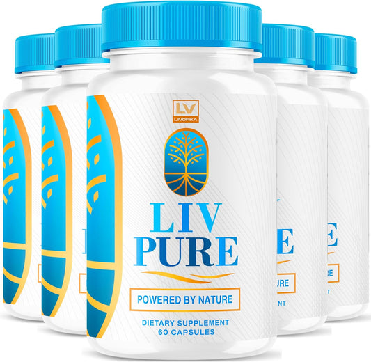 300 LivPure Liver Capsules (5 Pack) - LivPure Reviews, LivPure Pills, LivPure Capsules Liver - Long Lasting Supply for 150 Days