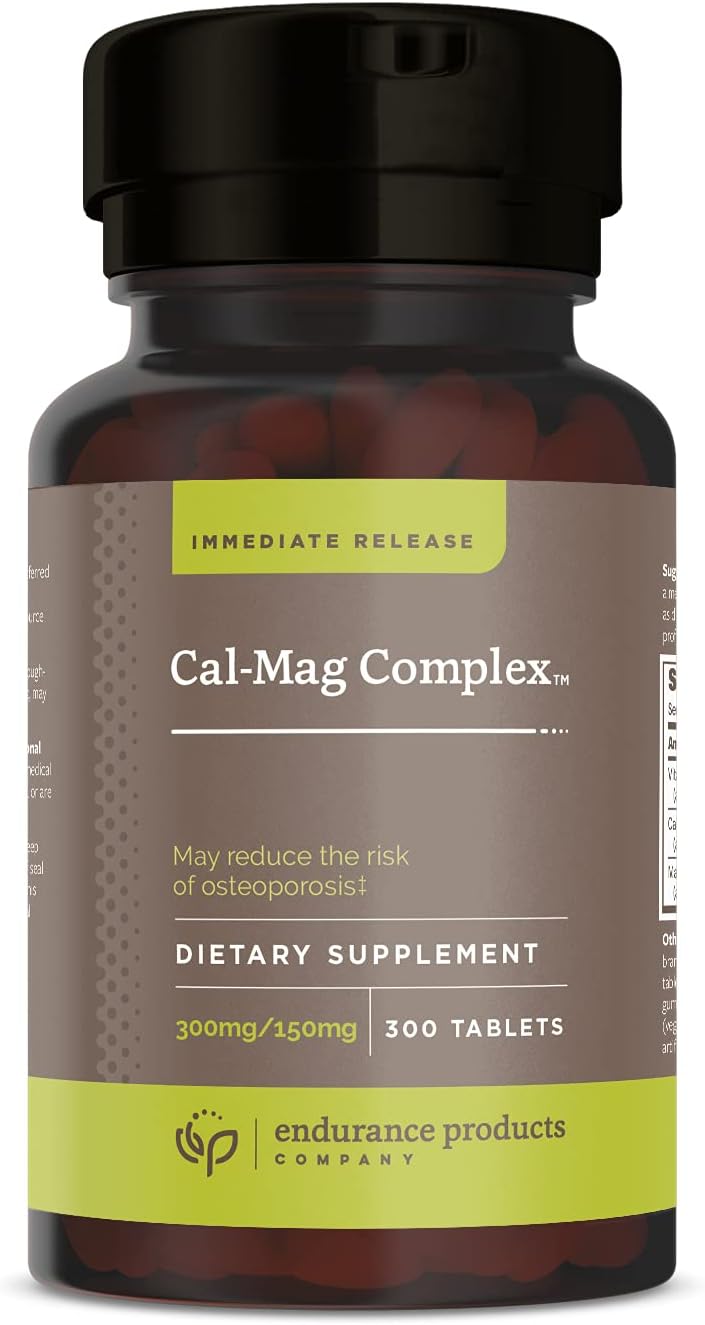 300 Tablets Cal-Mag Complex with 300mg Calcium & 150mg Magnesium by Endurance Products Company