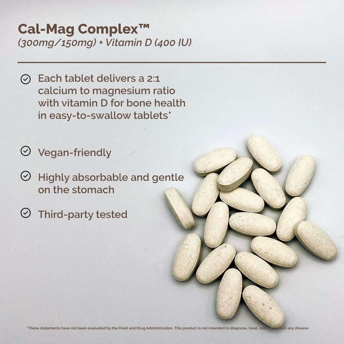 300 Tablets Cal-Mag Complex with 300mg Calcium & 150mg Magnesium by Endurance Products Company