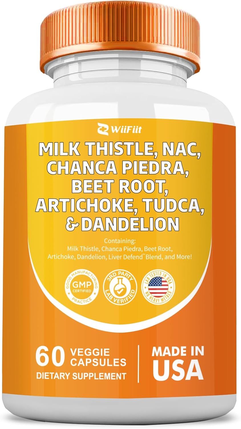 3000mg Milk Thistle NAC Chanca Piedra 2000mg Beet Root Artichoke Tudca Dandelion Root with Zinc Yarrow Turmeric Repair Supplement Plus Chicory Mineral Supplements 60 Count