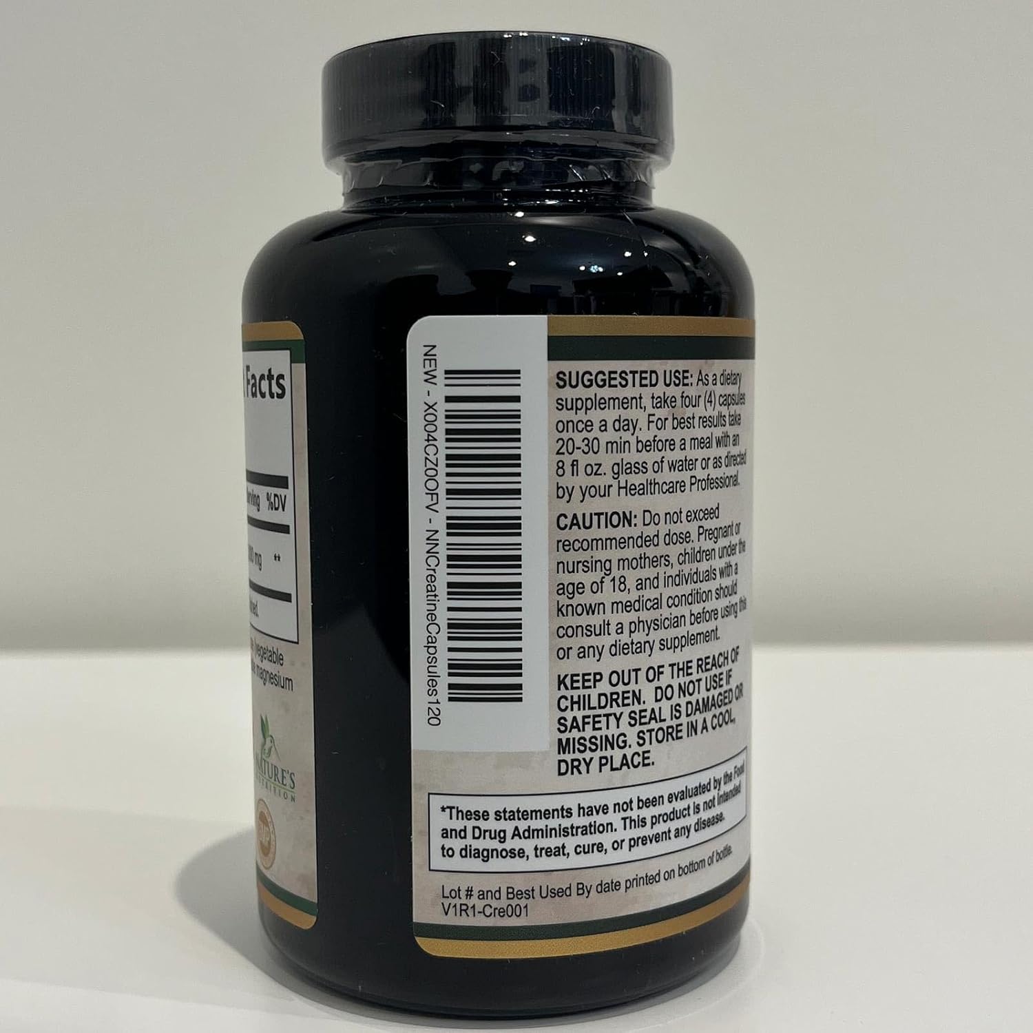 3,000mg Nature's Nutrition Creatine Monohydrate Capsules for Lean Muscle Strength & Endurance - 120 Capsules