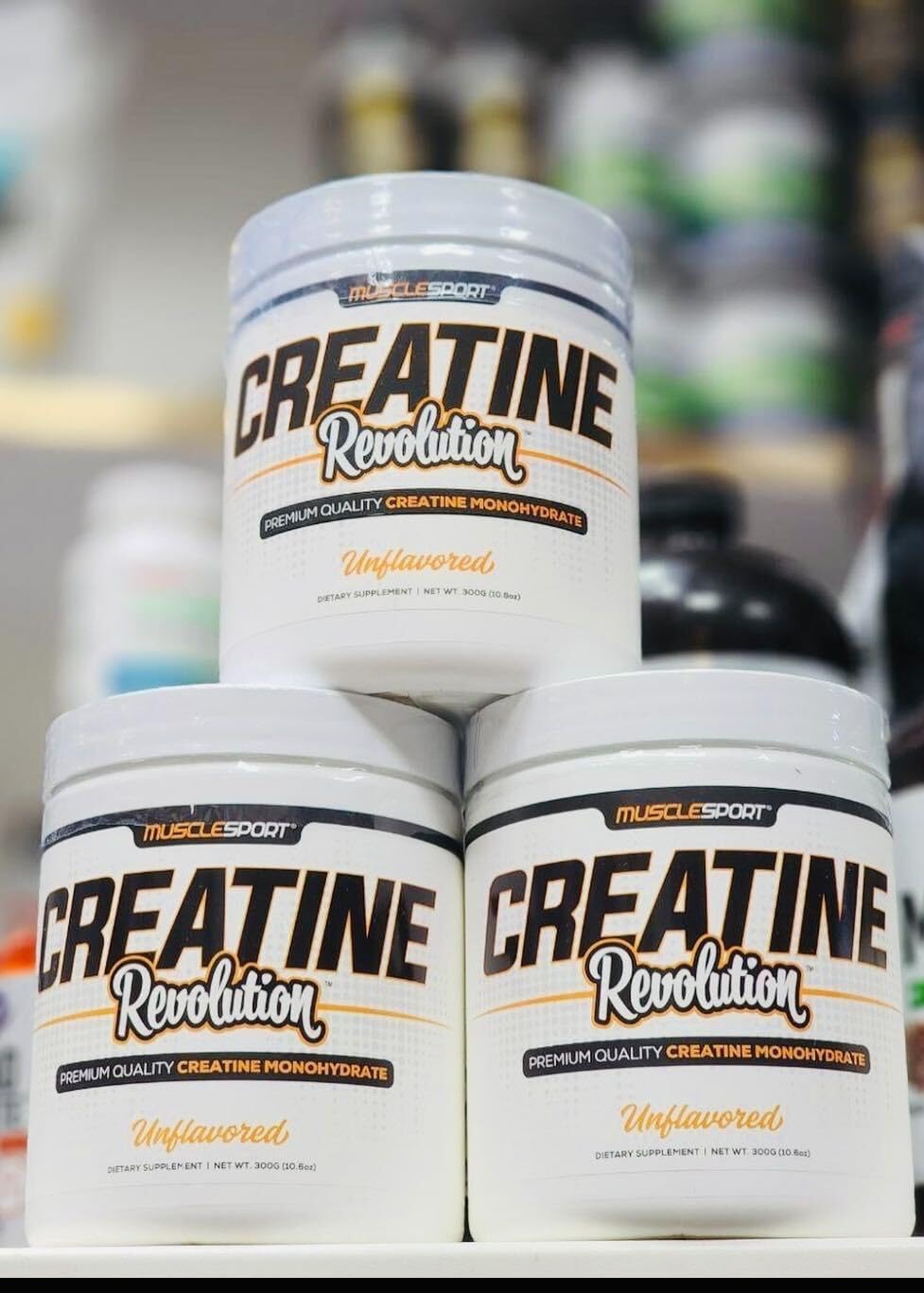 300g Musclesport Micronized Creatine Monohydrate Powder for Energy, Strength, and Endurance - Unflavored Supplement
