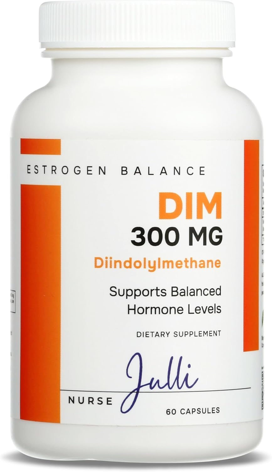 300mg DIM Supplement for Estrogen Balance in Men and Women | Supports Menopause, PCOS, Hormonal Acne | Antioxidant Boost | Enhanced with Natural Metabolites | Made in USA | 60 Ct.