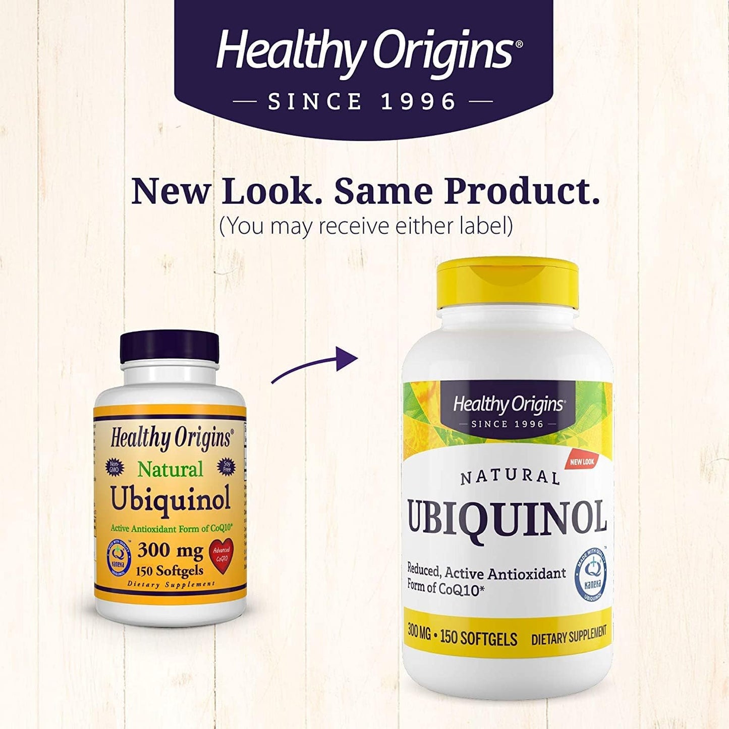 300mg Healthy Origins Ubiquinol Softgels - Heart Health & Antioxidant Support - Kaneka Ubiquinol Supplement - Gluten-Free & Non-GMO - 150 Capsules