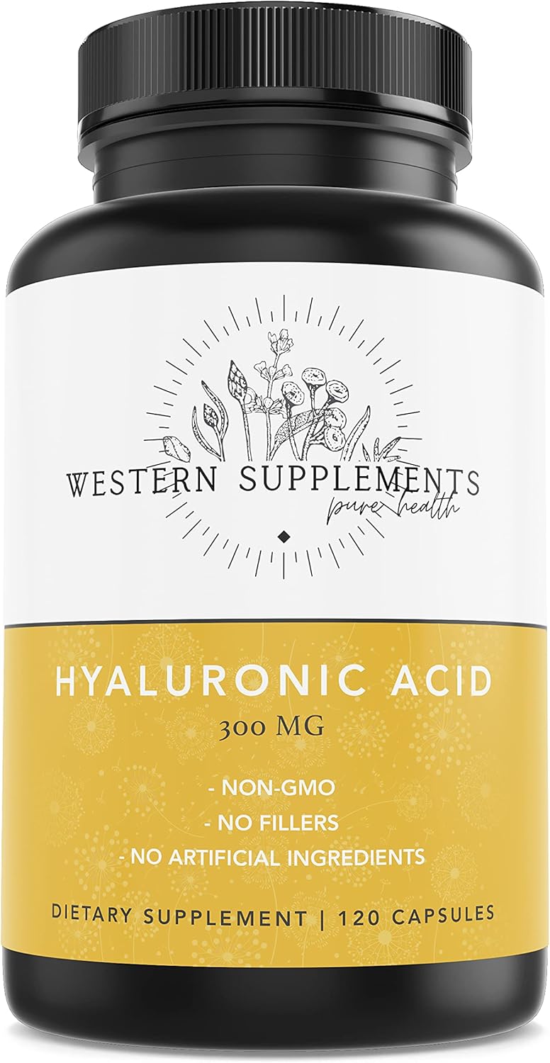 300mg Pure Hyaluronic Acid Supplement with Vitamin C - 3 Month Supply for Healthy Skin & Joints