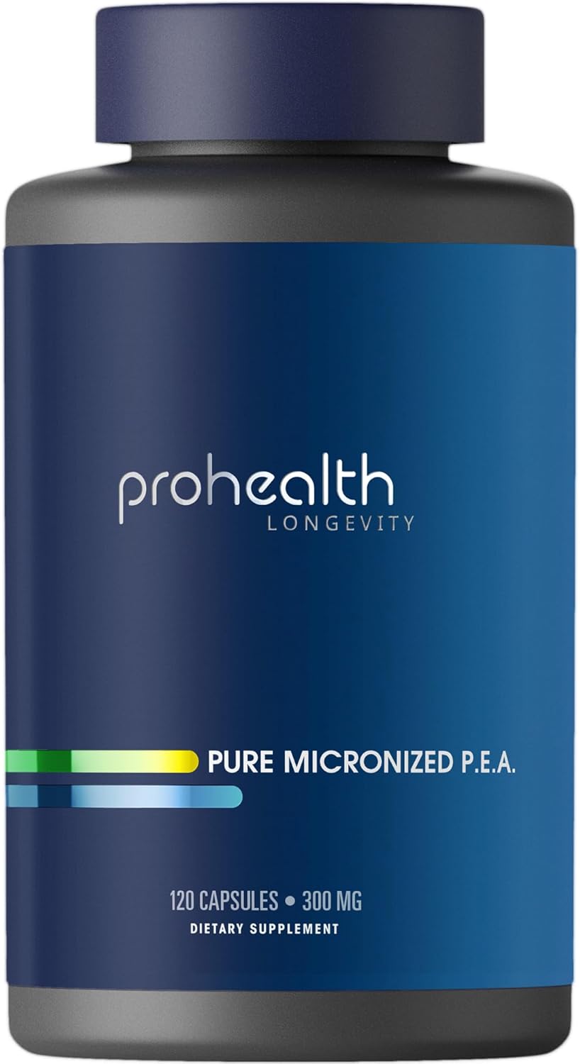 300mg Pure Micronized PEA Capsules for Pain Relief, Sleep Support, and Longevity - 120 Capsules
