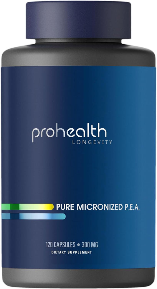 300mg Pure Micronized PEA Capsules for Pain Relief, Sleep Support, and Longevity - 120 Capsules