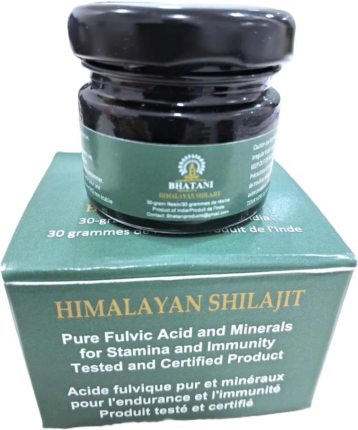 30g Authentic Himalayan Shilajit Resin with 82% Fulvic Acid | Lab Tested at 18000 ft | Sold by Bhatani Products