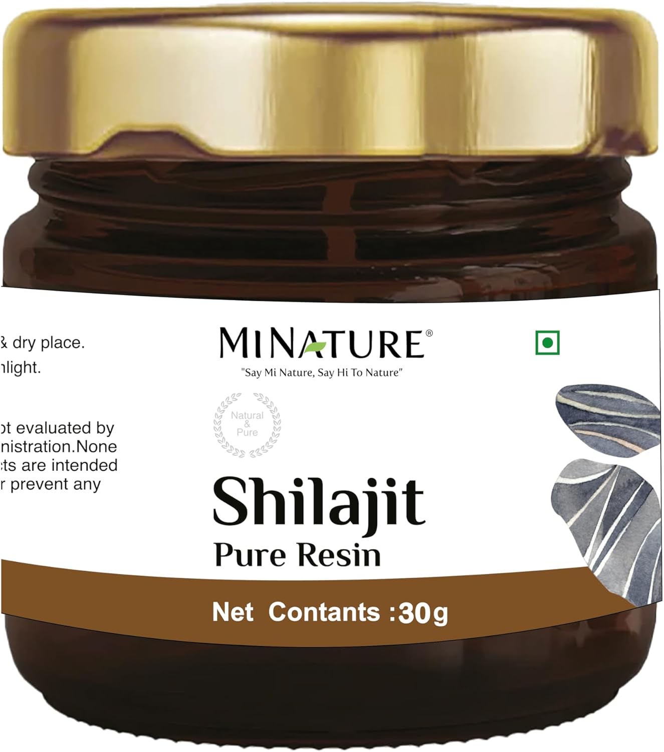 30g Pure Shilajit Resin with Spoon | Naturally Sourced | Over 80 Minerals and Amino Acids | Fulvic Acid Source