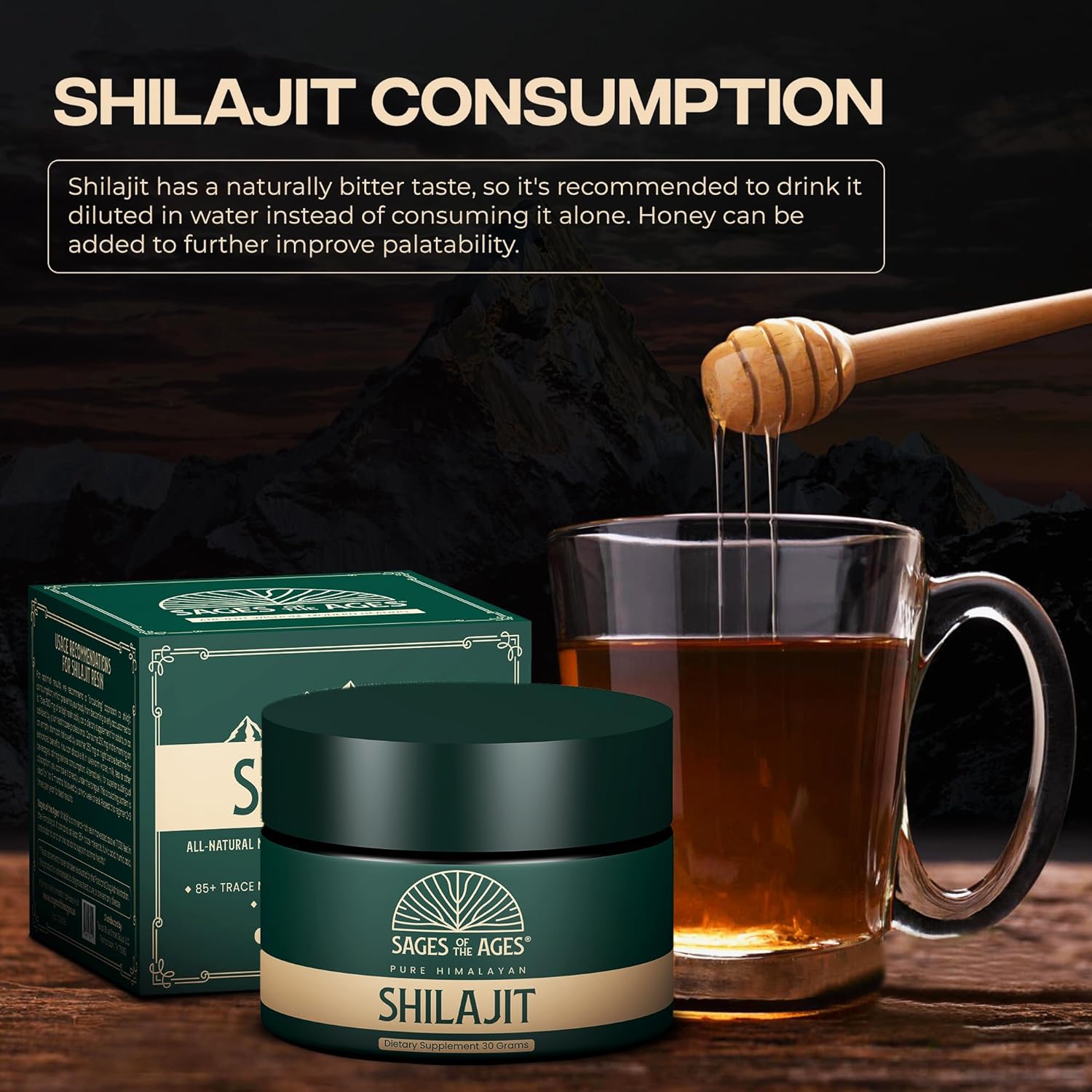 30gm Gold Grade Pure Himalayan Shilajit Resin: Lab Tested, 85+ Trace Minerals, 78% Fulvic Acid - Organic Shilajit for Men