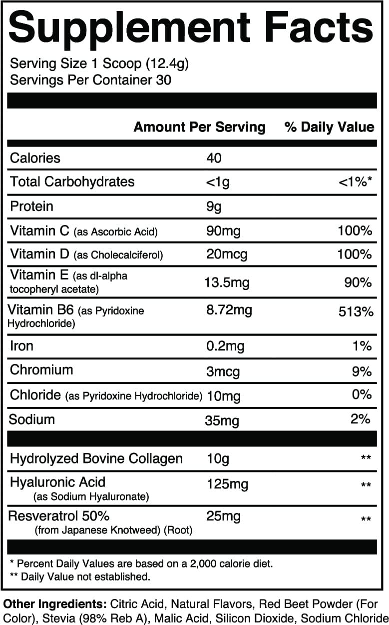 310 Nutrition Collagen Peptides Protein Powder Supplement with Multi Collagen Protein, Vitamins C, D, E - Keto Pink Lemonade 30 Servings