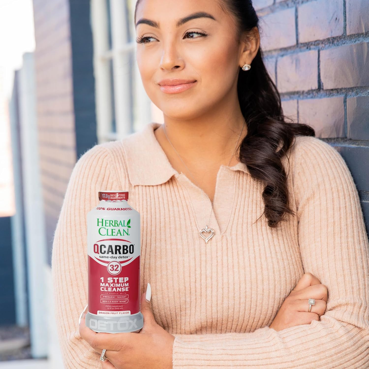 32 Fl Oz Herbal Clean Same-Day Premium Detox Drink in Dragon Fruit Flavor