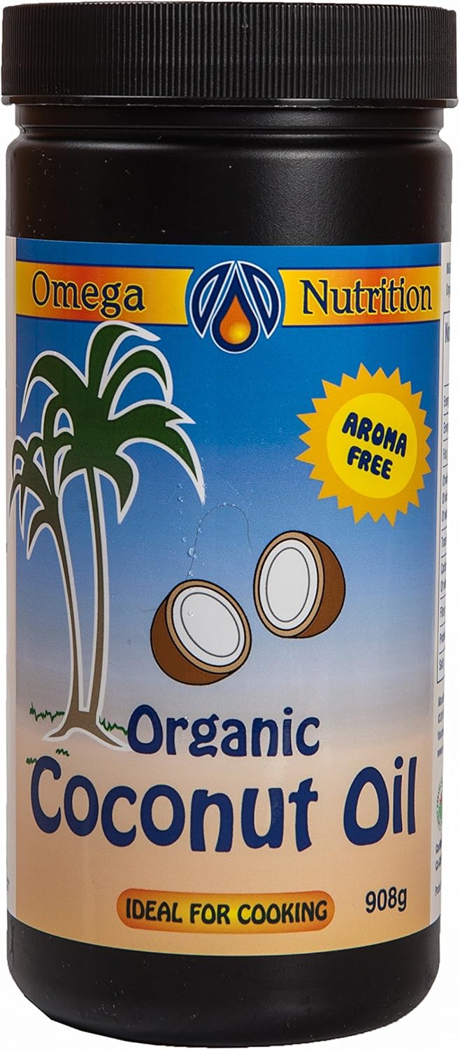 32-Ounce Omega Nutrition Coconut Oil - Cold Pressed, Unrefined, Organic Essential Oil for Cooking and Skincare