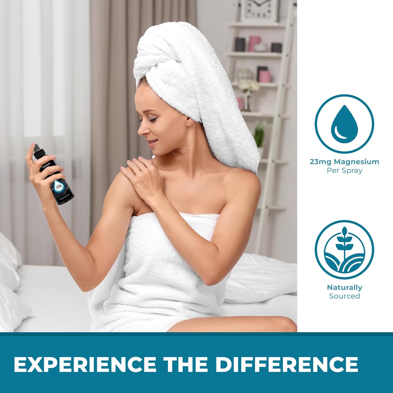 32 Oz Aromasong Lavender Ultra-Pure Magnesium Spray - Extra Strength with 23mg Magnesium per Spray - Soothes Headaches and Leg Discomfort, Promotes Relaxing Sleep