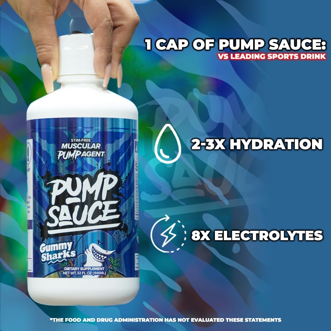 32 oz Strawberry Lemonade Pump Sauce Pre-Workout - Caffeine-Free, Full Spectrum Liquid, Gluten-Free, Vegan, Zero Sugar