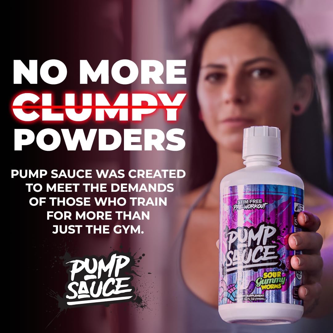 32 oz Strawberry Lemonade Pump Sauce Pre-Workout - Caffeine-Free, Full Spectrum Liquid, Gluten-Free, Vegan, Zero Sugar