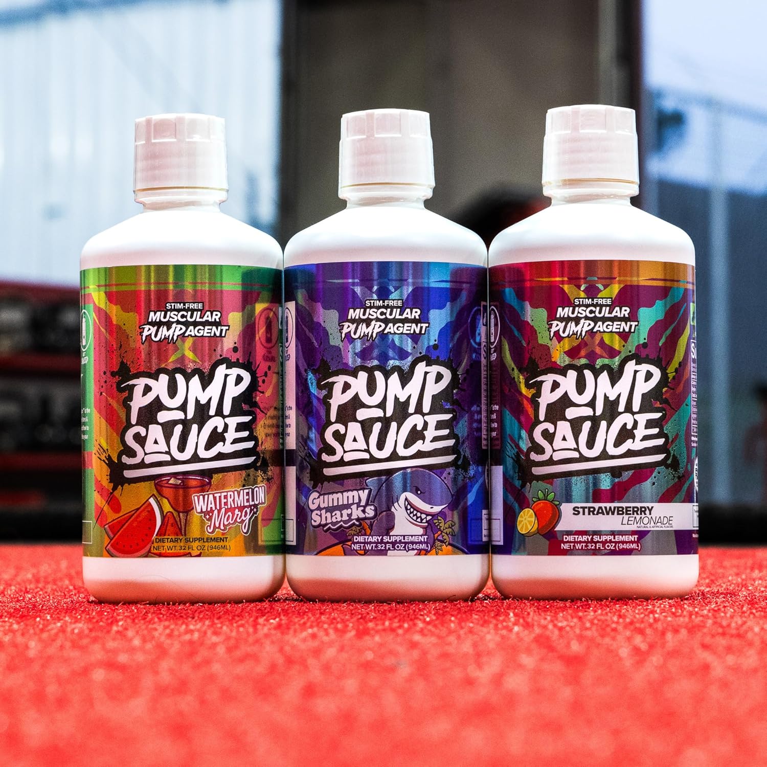 32 oz Strawberry Lemonade Pump Sauce Pre-Workout - Caffeine-Free, Full Spectrum Liquid, Gluten-Free, Vegan, Zero Sugar