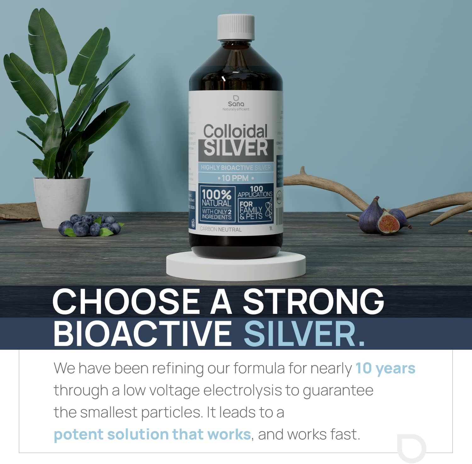 32oz Institut Katharos Colloidal Silver Liquid - 10 PPM Hydrosol Silver Water for Immune Support - Nano Sol Supplement with Ionic Minerals