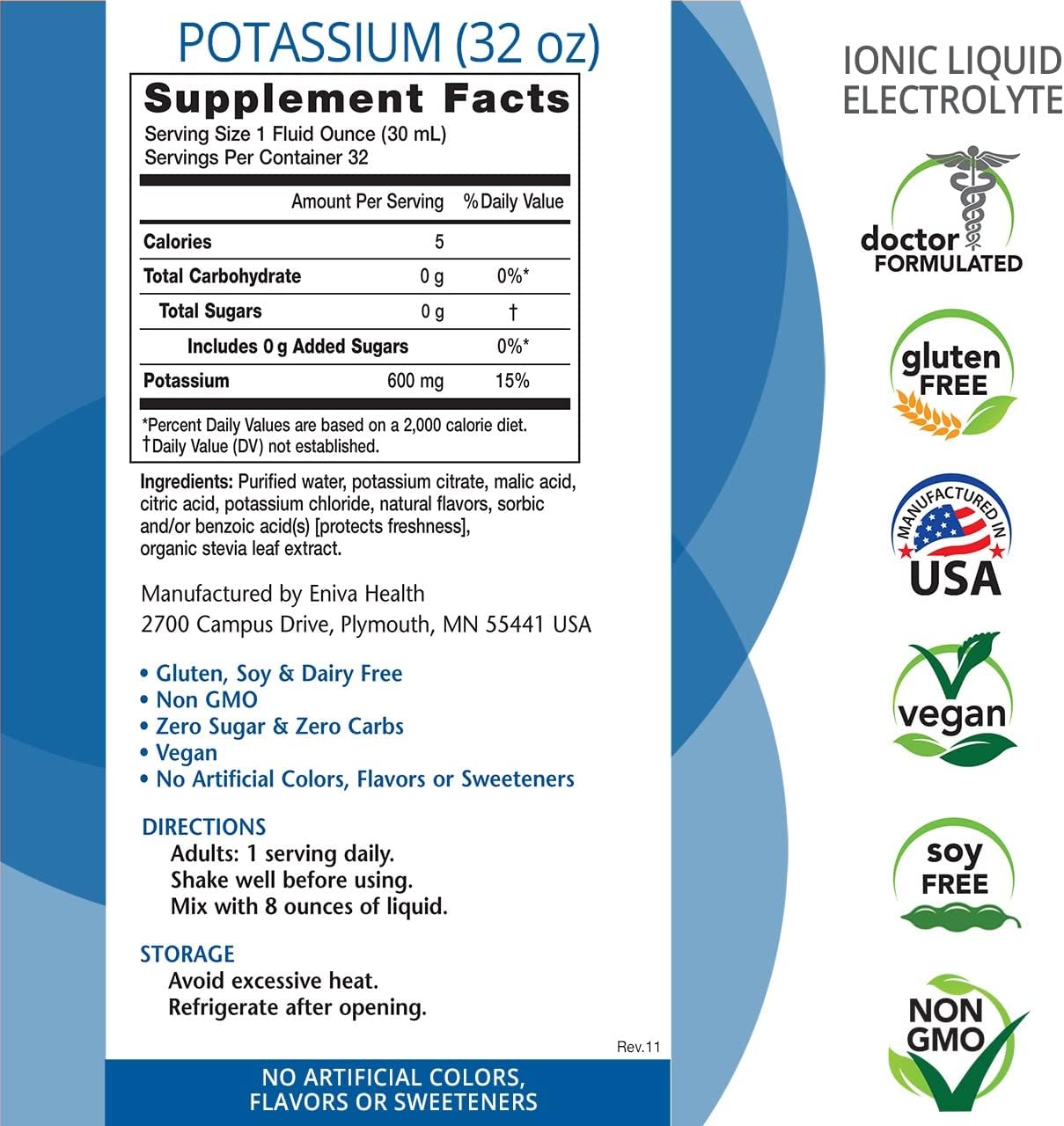32oz Liquid Ionic Potassium & 60ct Omega-3 Fish Oil for Metabolic Function, Energy, Immune System Boost