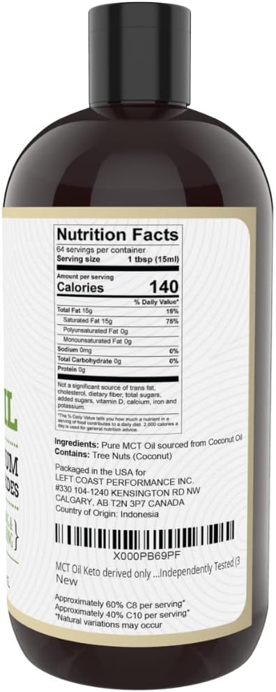 32oz MCT Oil & 1lb Multi Collagen Bundle by Left Coast Performance