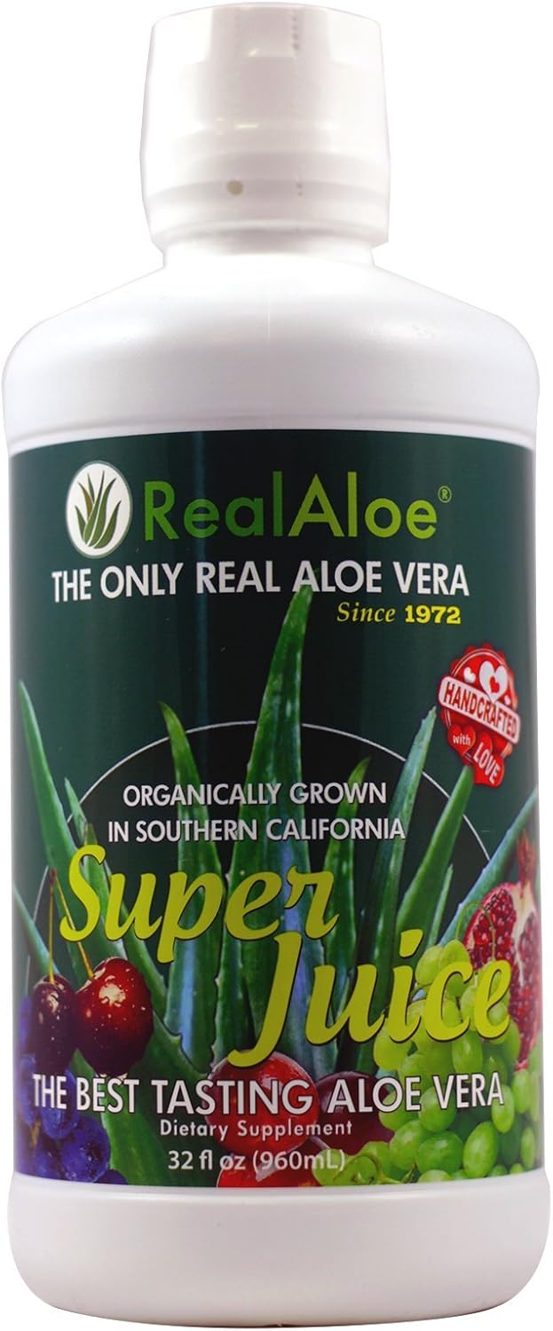 32oz Real Aloe Vera Super Juice - Natural Aloe Drink for Digestive Health