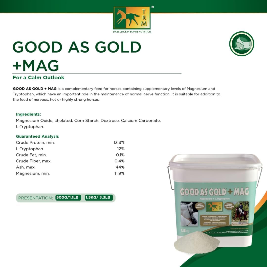 3.3 LB TRM Equine Supplement with Gold + Magnesium for Optimal Horse Health