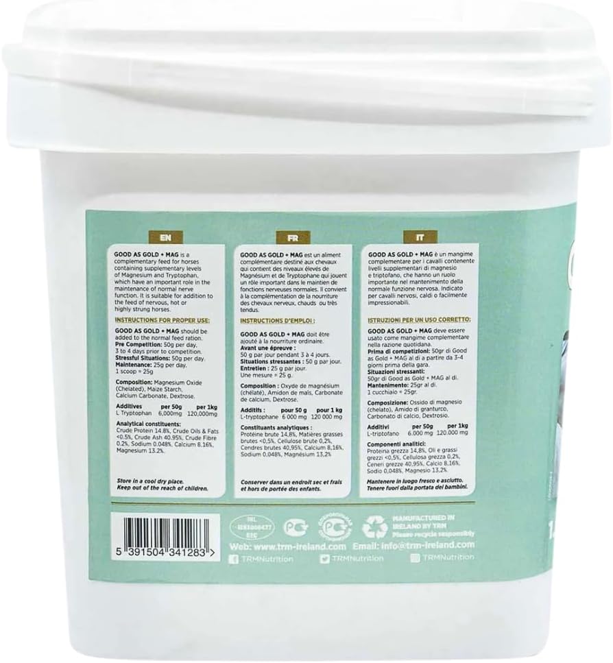 3.3 LB TRM Equine Supplement with Gold + Magnesium for Optimal Horse Health