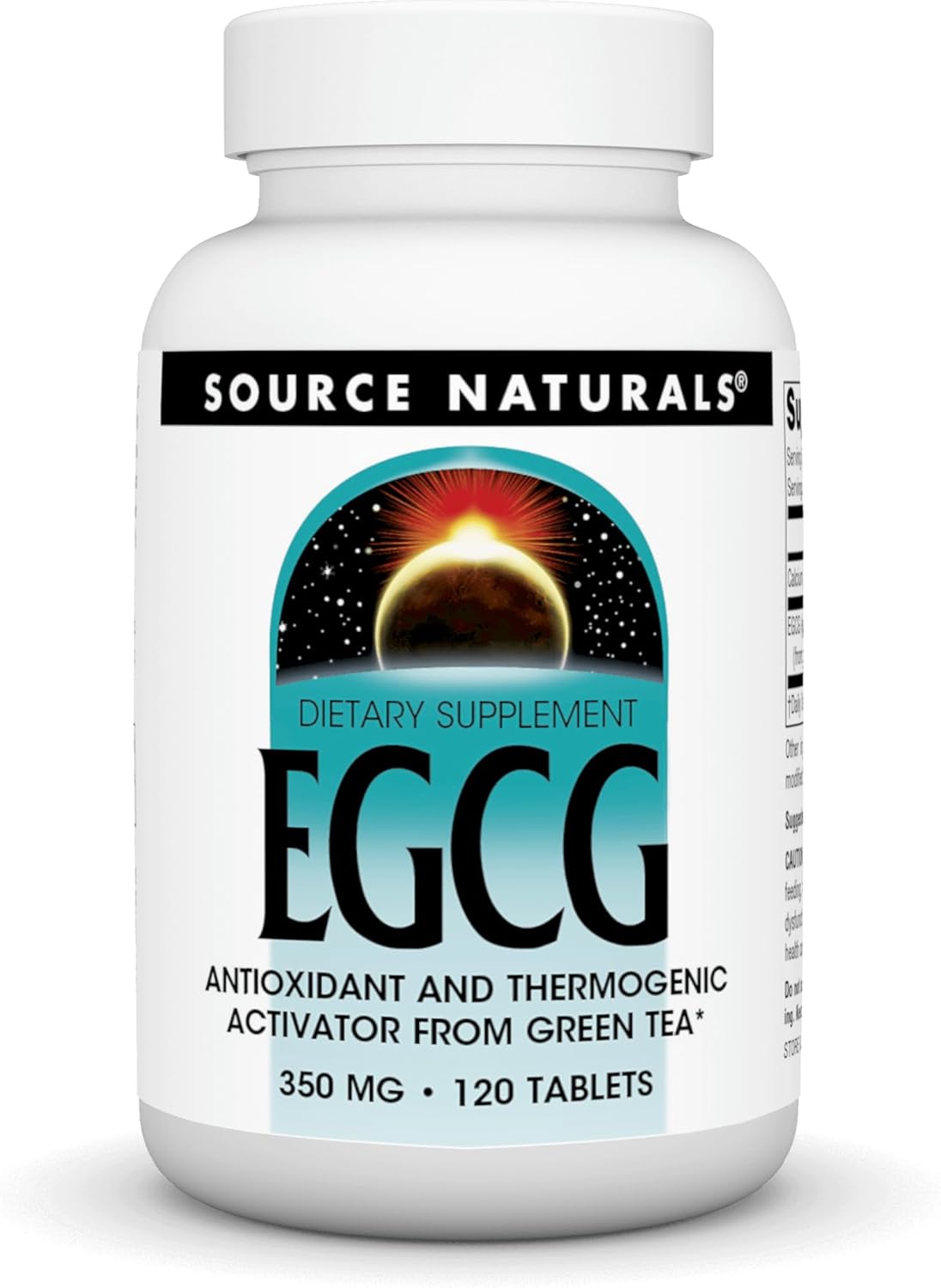 350mg EGCG Green Tea Extract - Antioxidant & Thermogenic Activator - 120 Tablets