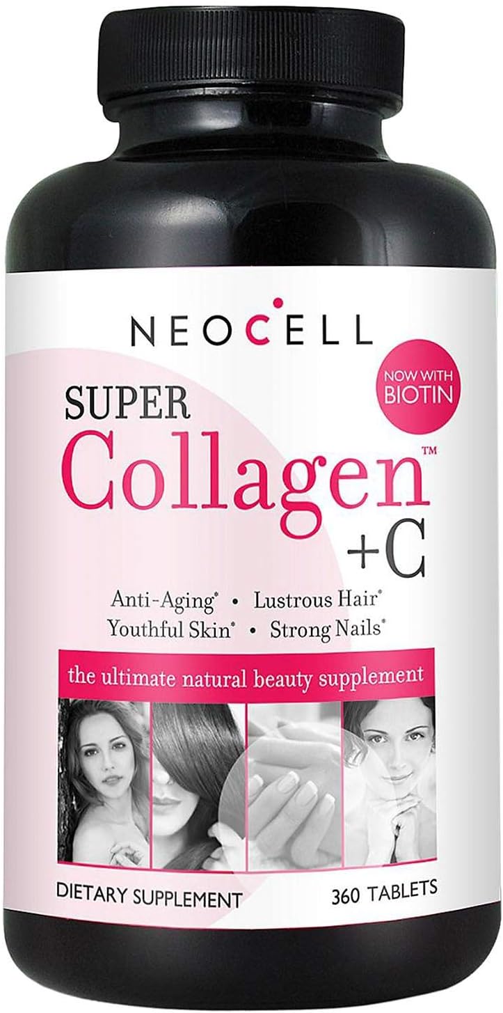 360 Count American Standard AS Collagen +C Supplement for Skin and Immune Support