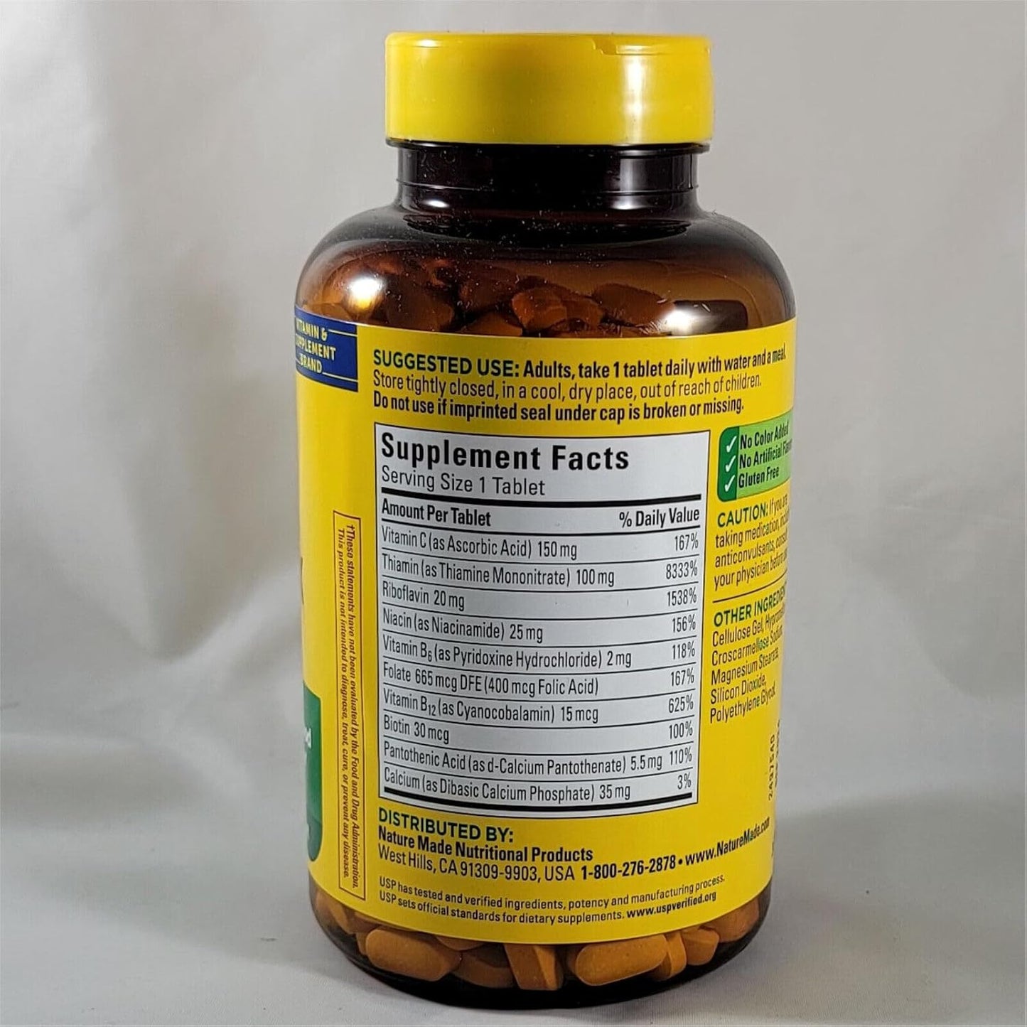 360 Count Nature Made Super B Complex Tablets, Value Size - Vitamin B Supplement for Energy & Metabolism Support