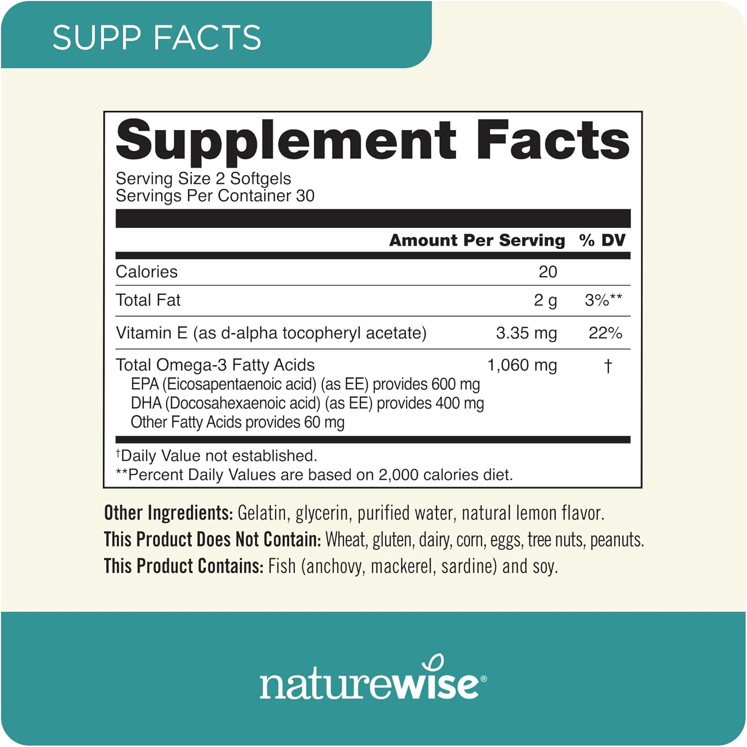 360-Count NatureWise Vitamin D3 2000iu with Omega 3, Vitamin E for Muscle, Immune, Heart, Brain, Eye, Joint, Bone Health in 60ct for Men and Women