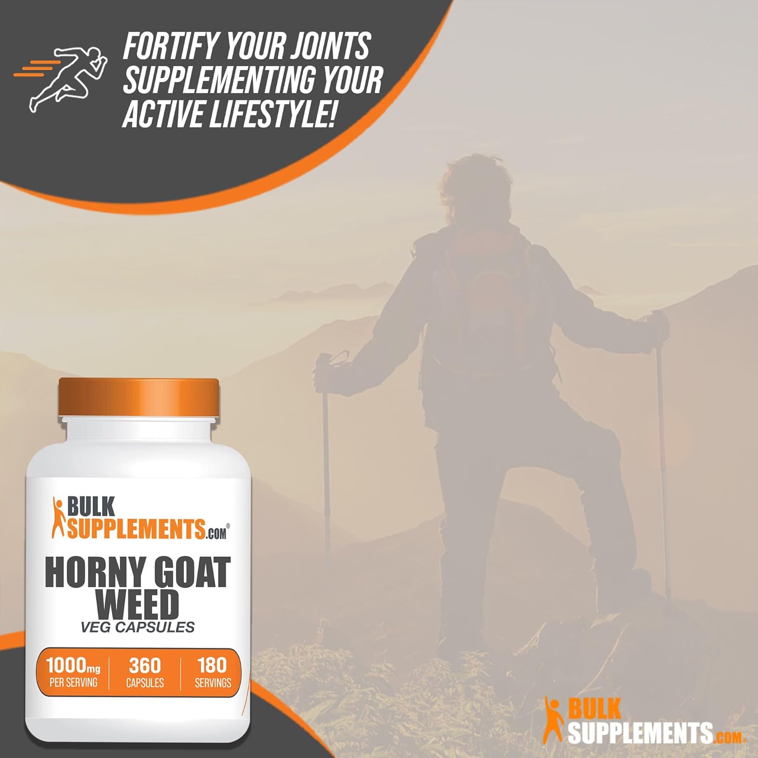 360 Vegan Horny Goat Weed Capsules - Pure Epimedium Extract Supplement, 1000mg per Serving - Natural Herbal Boost for Men and Women - Non-GMO