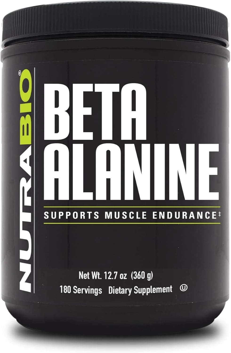 360g NutraBio Beta Alanine Powder for Pre-Workout Supplement