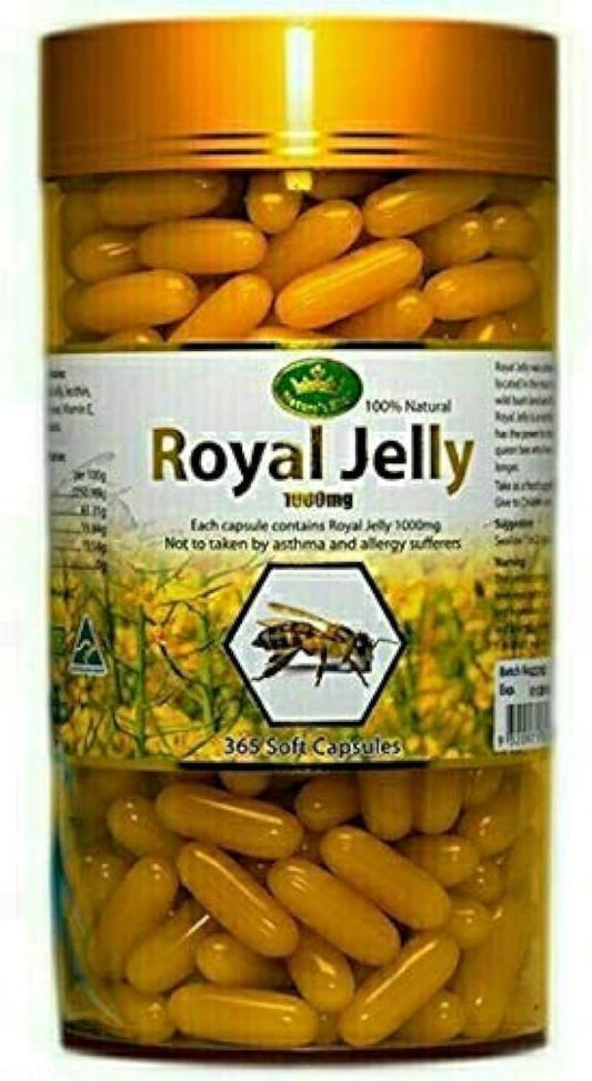 365 Tablets of NatureNow Nature's King Royal Jelly 1000 Mg - Natural Energy and Immune Support Supplement