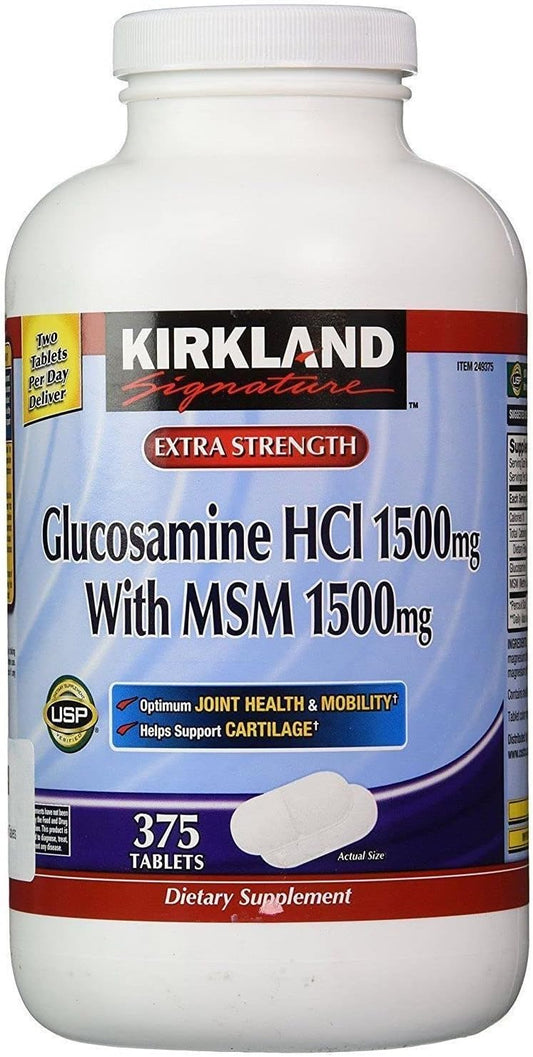 375 Tablets of KIRKLAND Signature Glucosamine with MSM - Joint Support Supplement