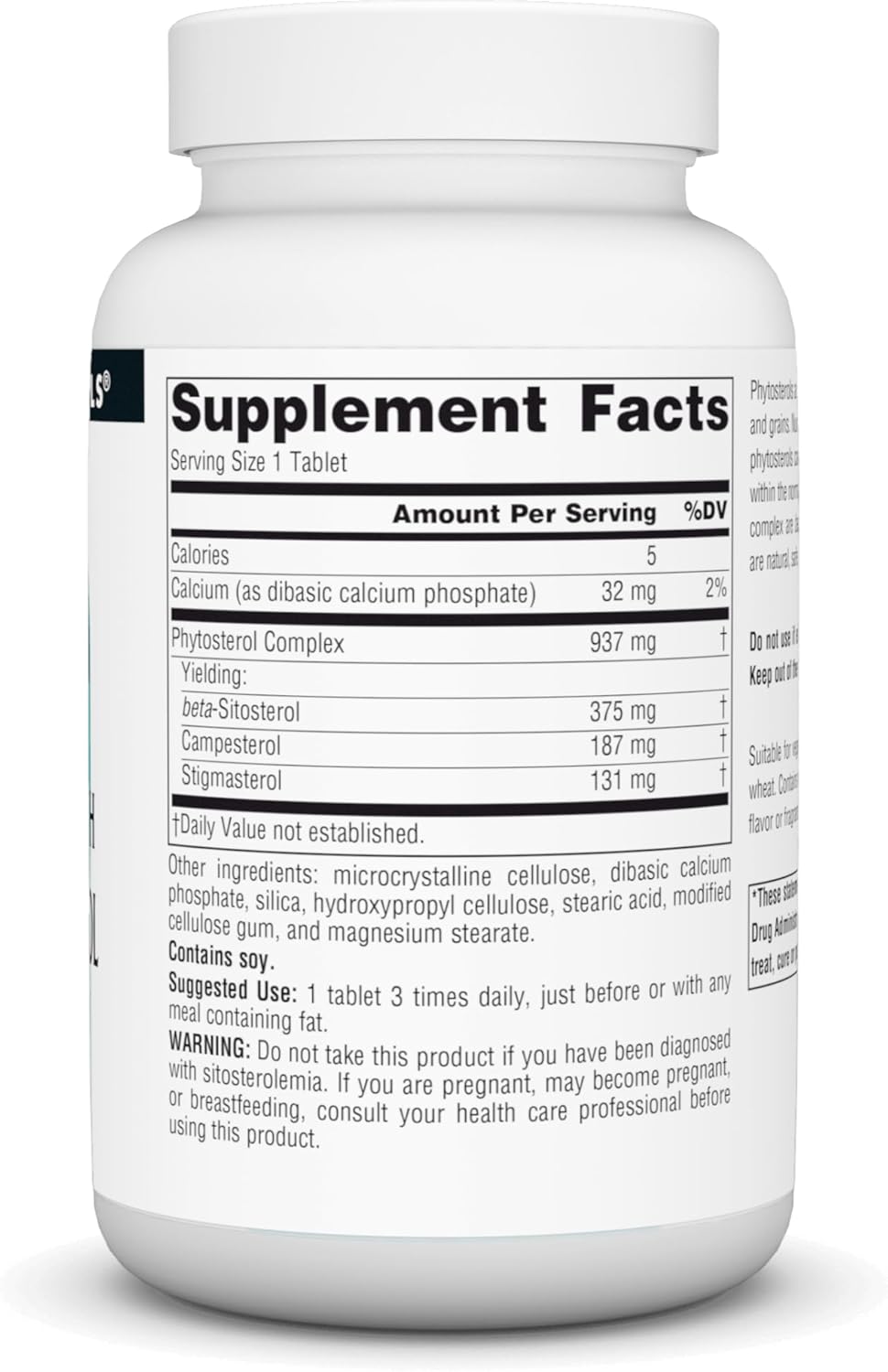 375mg Beta Sitosterol Supplement - Mega Strength - 60 Tablets by Source Naturals