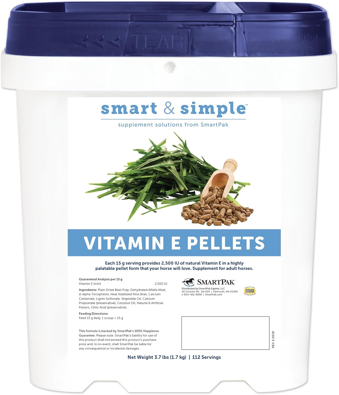 3.7lb SmartPak Vitamin E Supplement Pellets for Horses