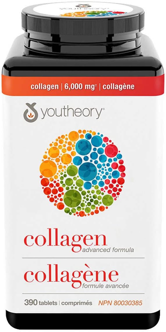 390 ct Youtheory Collagen Advanced Formula Tablets for Skin, Hair, and Nail Health