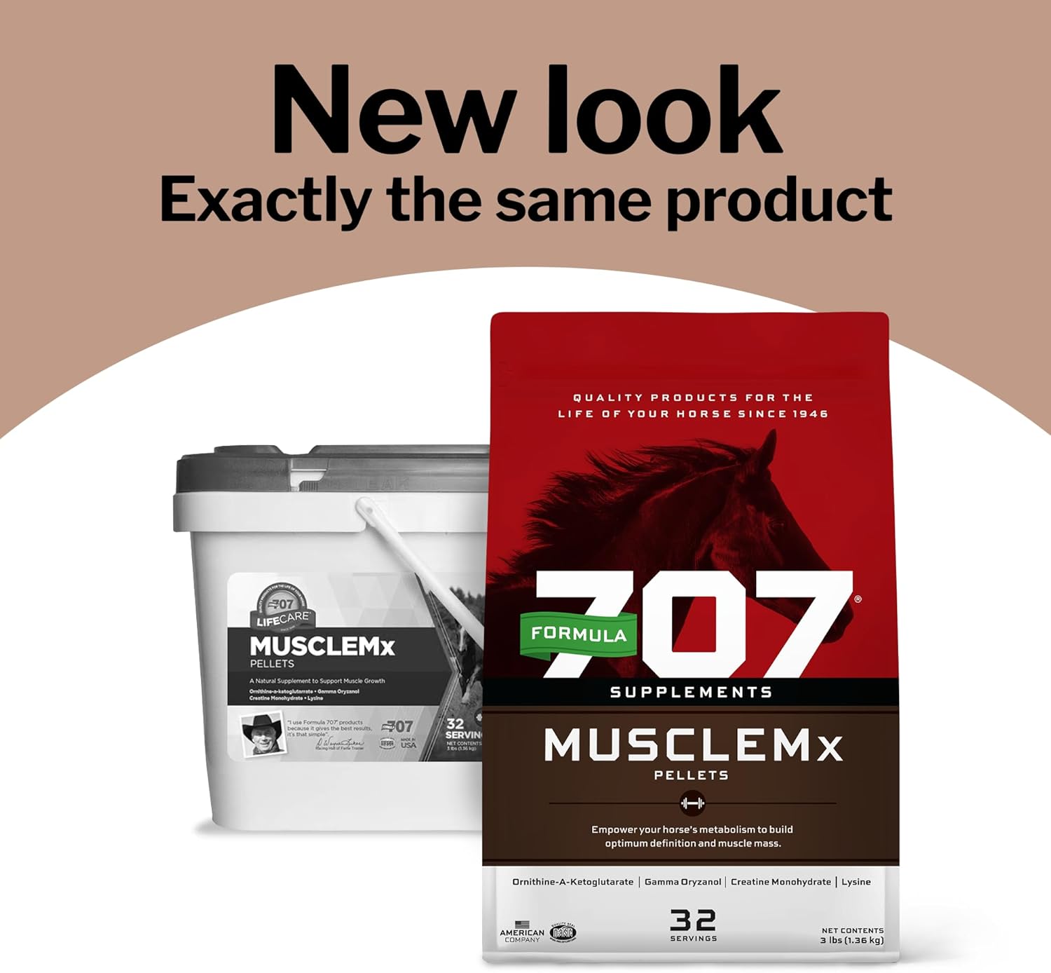 3lb Formula 707 MuscleMx Equine Supplement - Enhances Horse Conditioning and Builds Muscle with Lysine, Gamma Oryzanol, Creatine, and OKG