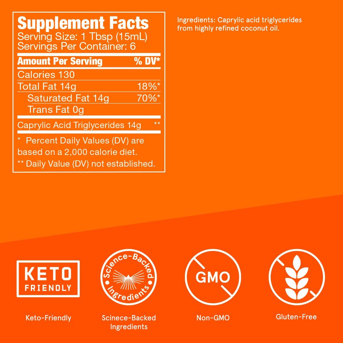 3oz Bulletproof Brain Octane C8 MCT Oil Travel Size - Keto Supplement for Energy & Cravings