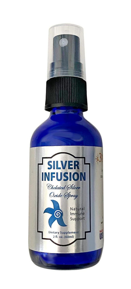 3rd Rock Essentials | Silver Infusion 150 PPM Chelated Silver Oxide Spray Dietary Supplement | All Natural Liquid Silver Spray Immune Support Supplement | All Natural Personal Care (2 oz.)