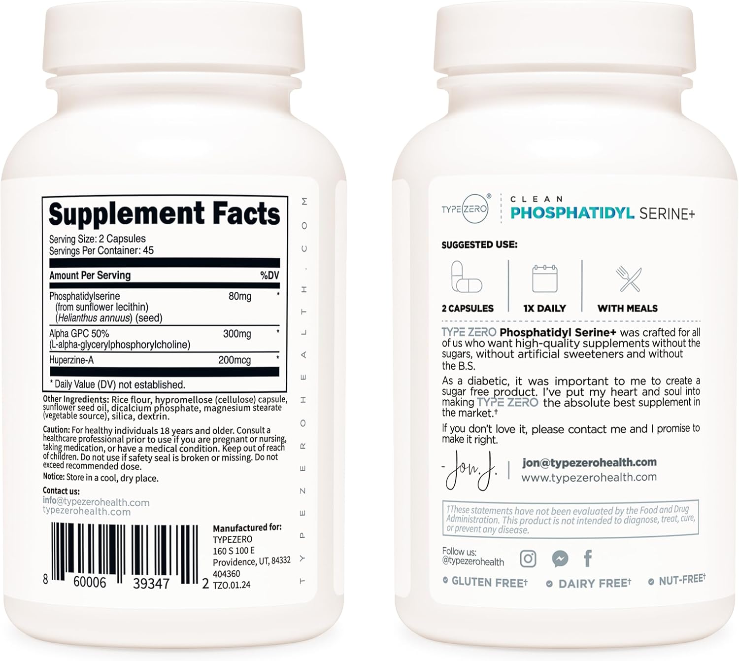 3X Strength Phosphatidylserine Nootropic Supplement with Alpha GPC and Huperzine A for Clean Focus and Memory Support