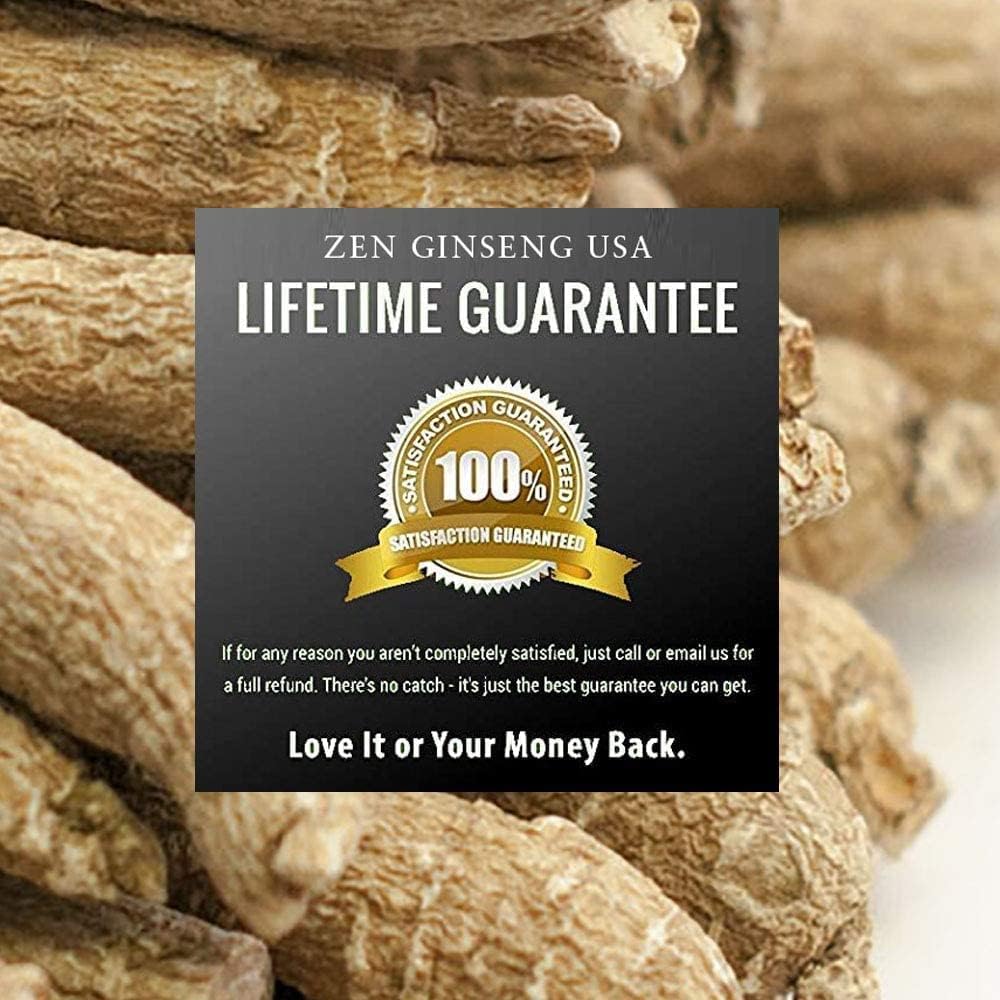 4 Boxes Zen Ginseng: Premium Large American Ginseng Root (4oz per Box) - Non-GMO, Gluten Free Wisconsin Ginseng. Boost Immunity, Energy & Stamina for Men & Women.