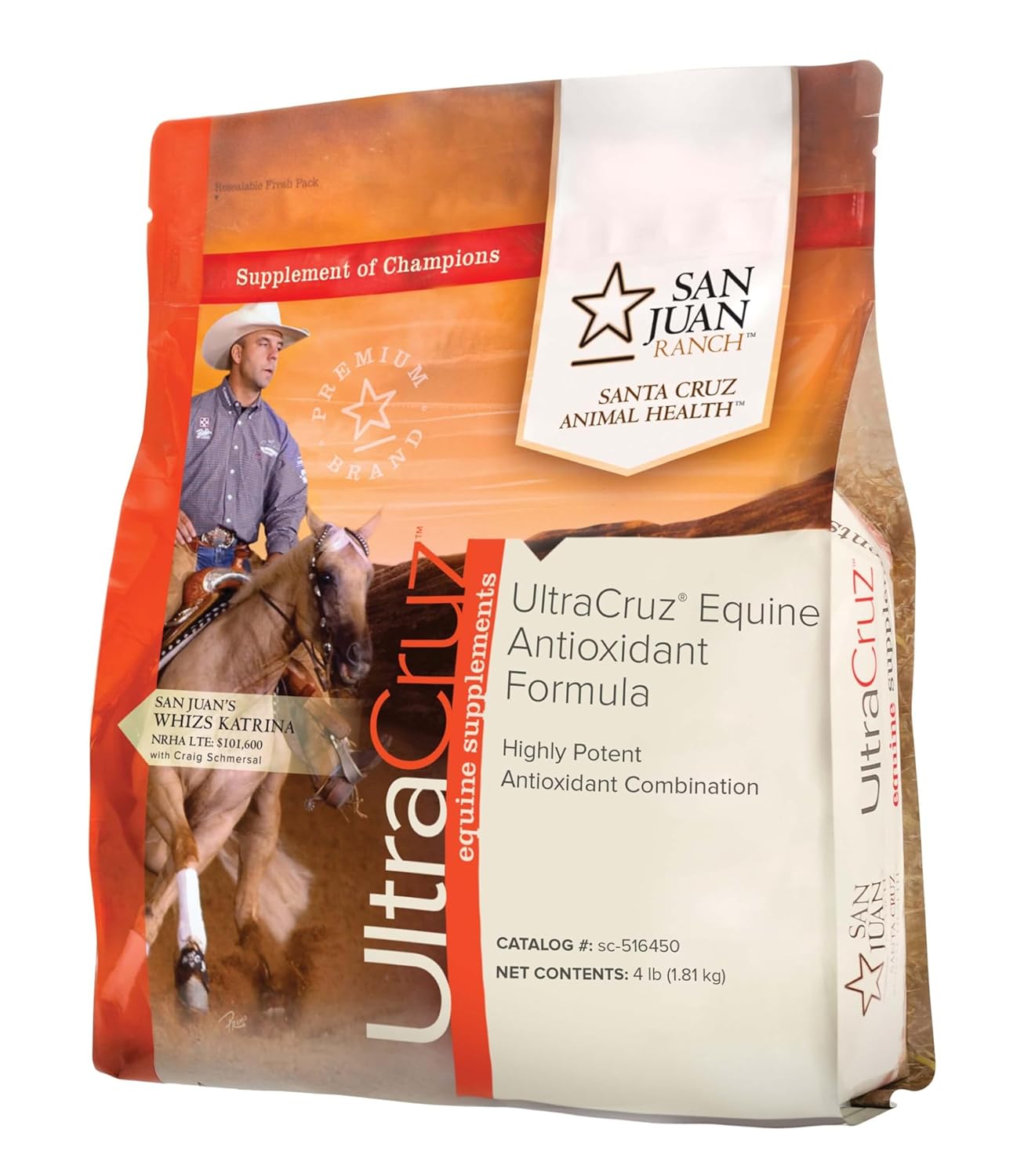 4 lb Pellet Equine Antioxidant Supplement for Horses - 32 Day Supply by UltraCruz