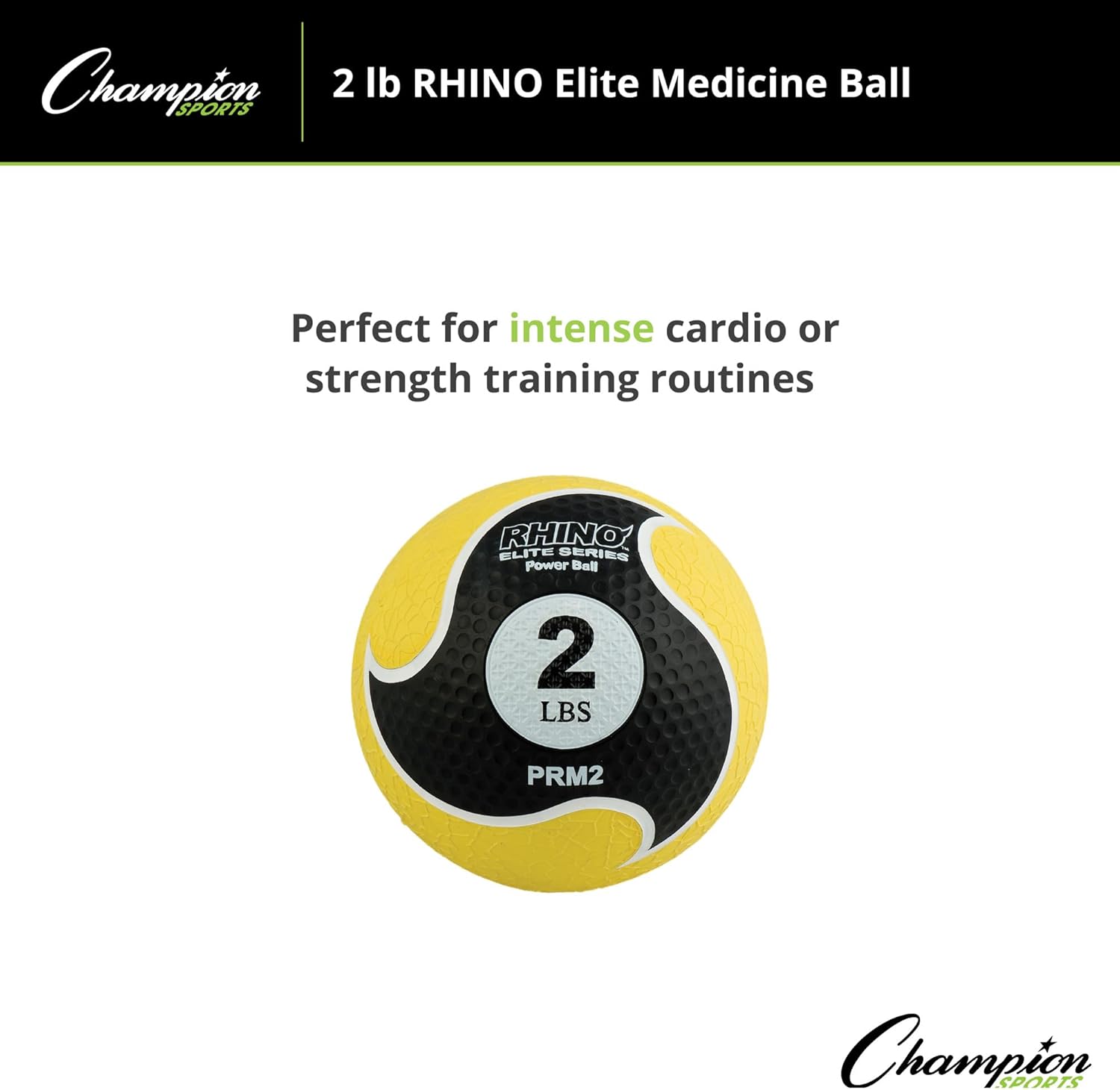 4 lb Red Champion Sports Rhino Elite Medicine Ball for Fitness Training