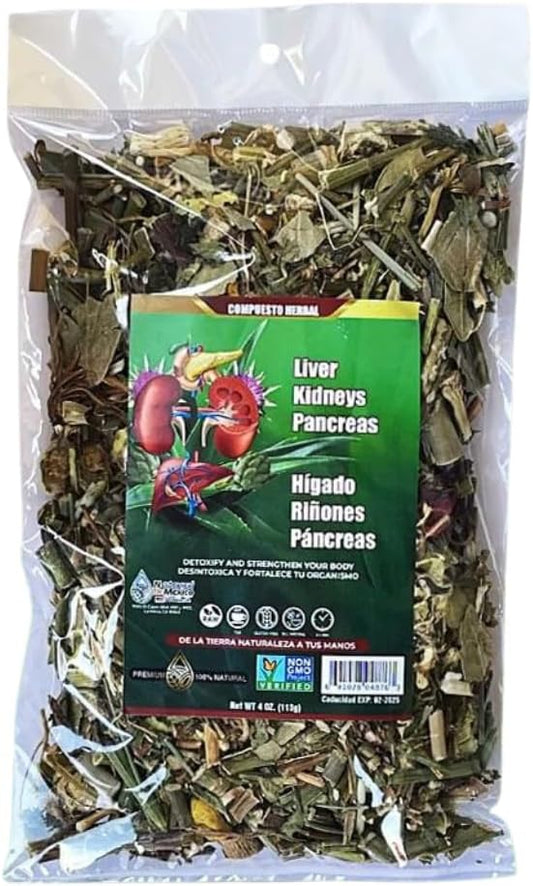 4 oz Herbal Compound for Liver, Kidney, and Pancreas with Abdominal Inflammation Relief - 113g