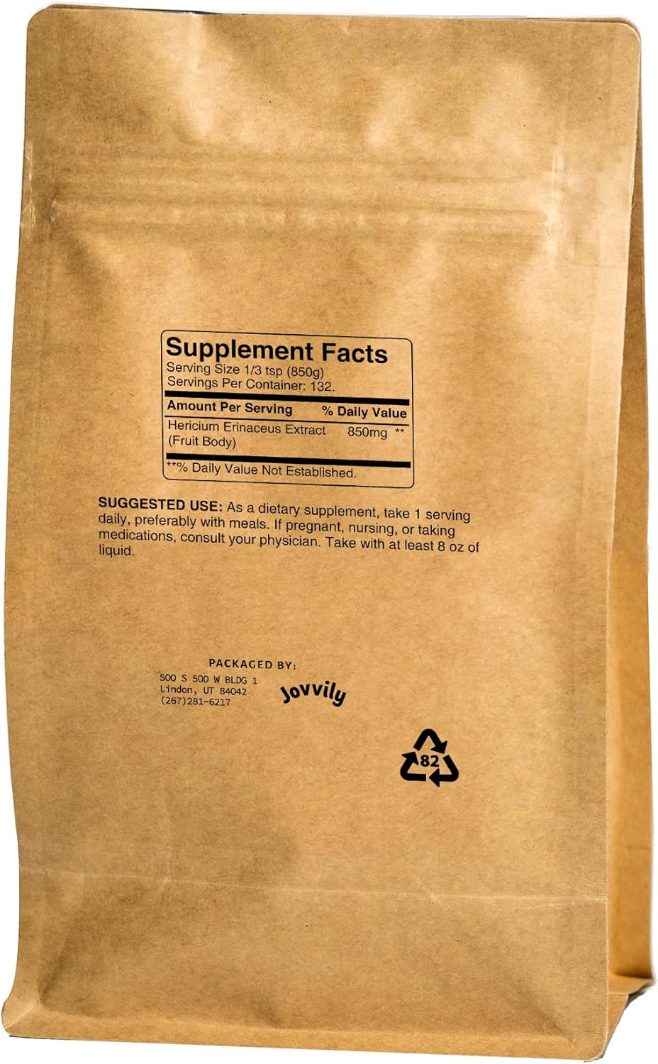 4 oz Jovvily Lion's Mane Extract - Pure Hericium Erinaceus Herbal Supplement