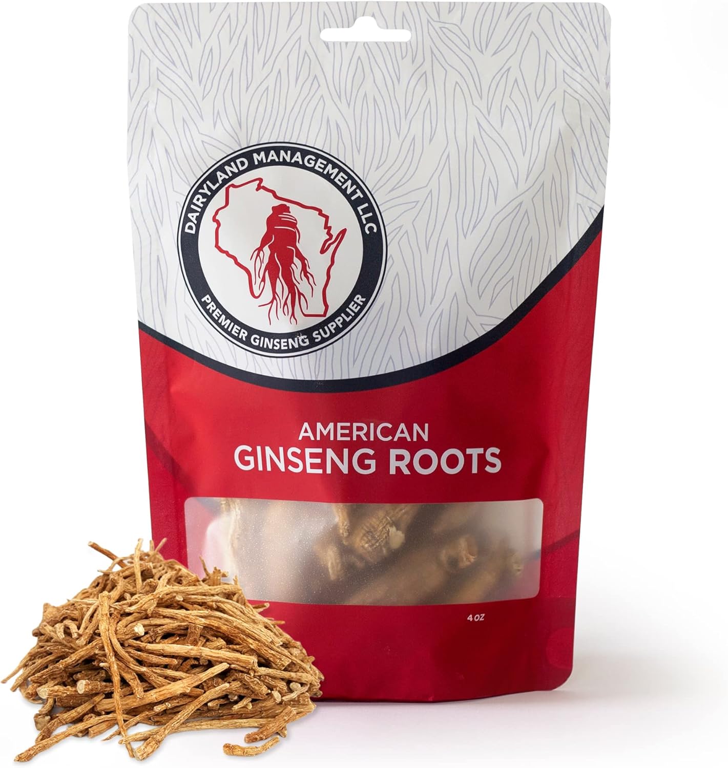 4 oz Pack of Dairyland American Ginseng Roots Prongs - Non-GMO, Gluten Free Wisconsin Ginseng for Soup, Tea, Congee - Herbal Supplement by Dairyland Management LLC